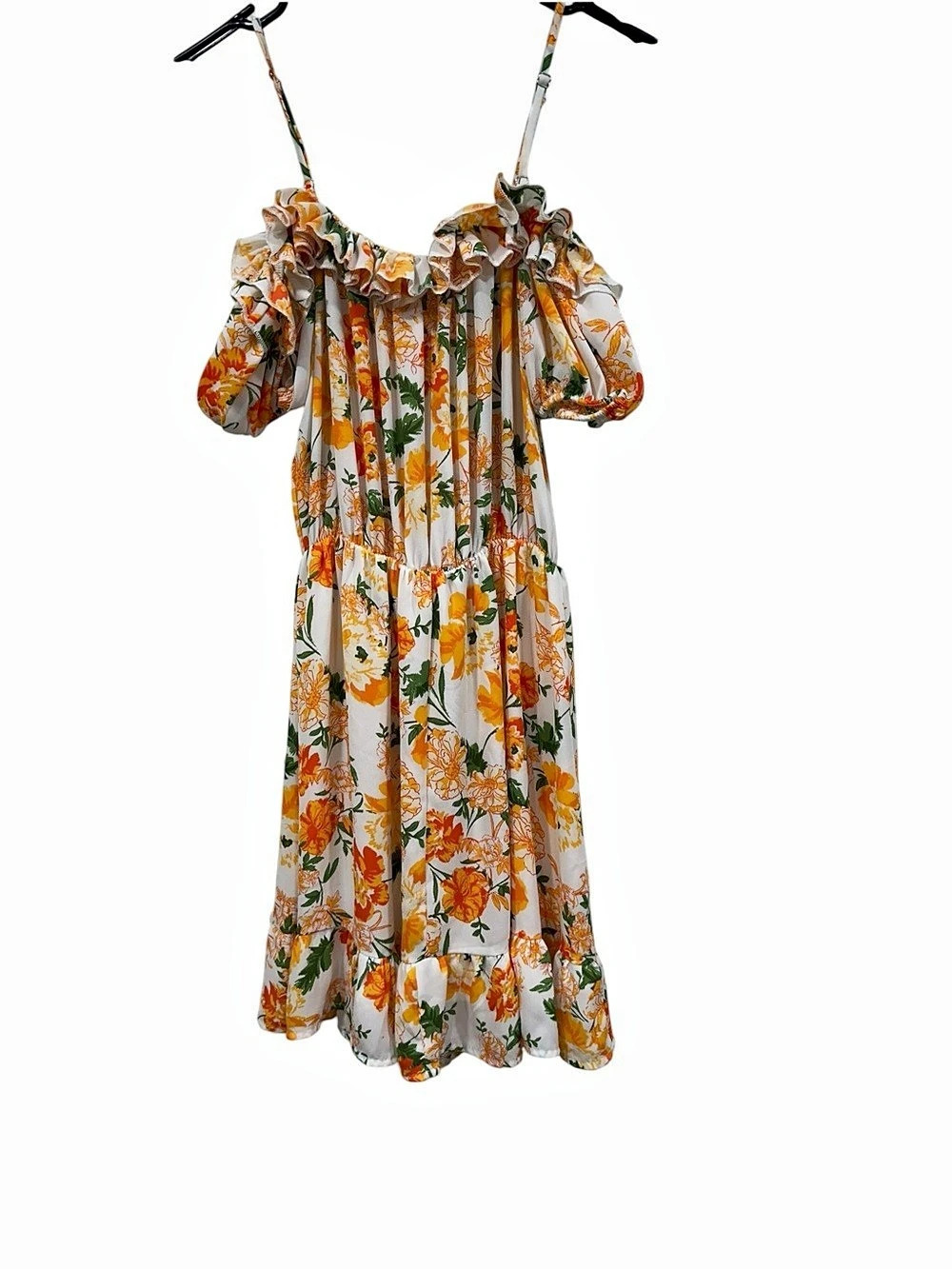Jessica Simpson Floral Mini Dress Orange & White Size XS